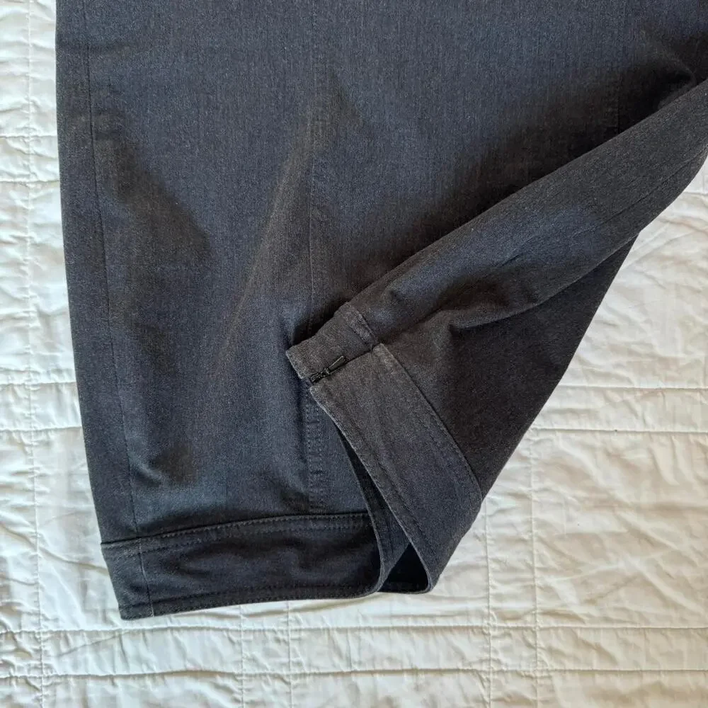 gap‎ midi skirt sz 2 gray stretch Y2k corporate pencil side zip office career